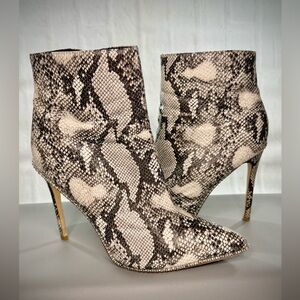 Catherine Malandrino Lena‎ Studded Vegan Snakeskin Boots